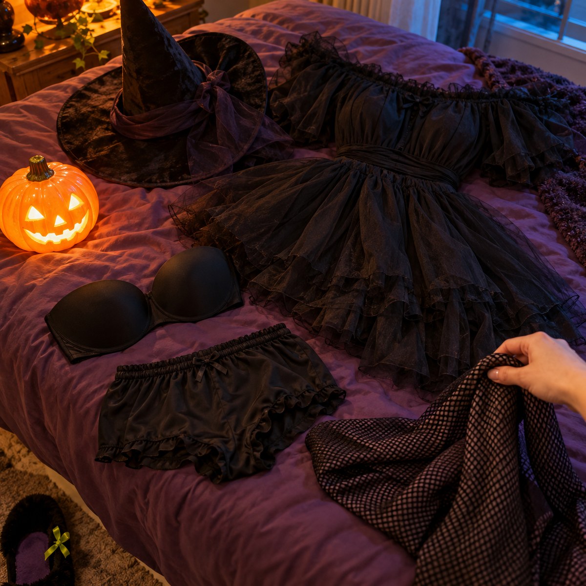 ハロウィンの仮装の下に着るインナー｜肩出し・ミニ丈・透け・寒さを下着で解決のサムネイル画像