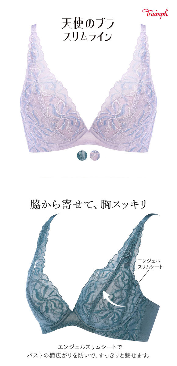 トリンプ Triumph TR582 天使のブラ スリムライン ブラジャー DEF 大きいサイズ アンダー大きいサイズ 単品