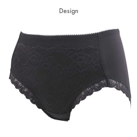 トリンプ TR632 天使のブラ スリムライン レーシィ ショーツ 深め ハイウエスト はきこみ深めショーツ ML BK Triumph