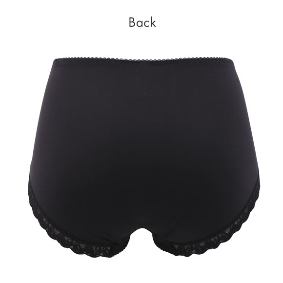 トリンプ TR632 天使のブラ スリムライン レーシィ ショーツ 深め ハイウエスト はきこみ深めショーツ ML BK Triumph