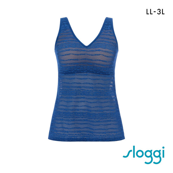 トリンプ スロギー フリーオールラウンド レース sloggi FREE AR Lace Vネック カップ付きトップ ラージ LL-3L 7010 Triumph