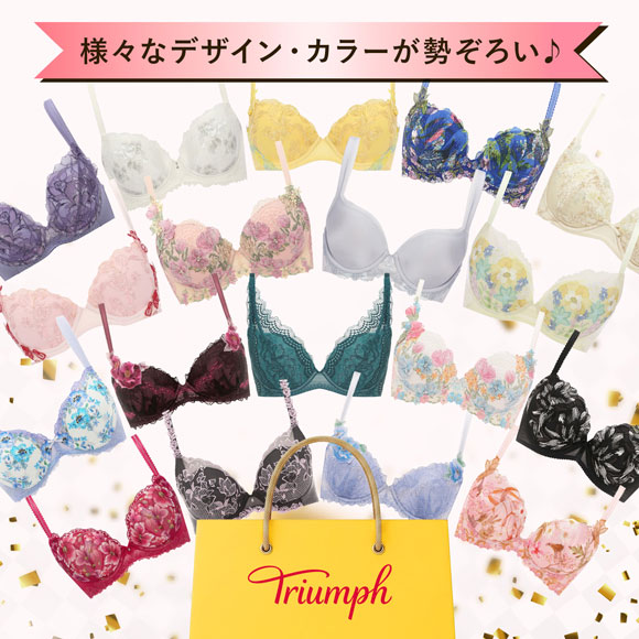 ブラジャー セット 大きいサイズ 下着 レディース セット 福袋 トリンプ ブラジャー セット グラマーサイズ 3点セット 3P Triumph