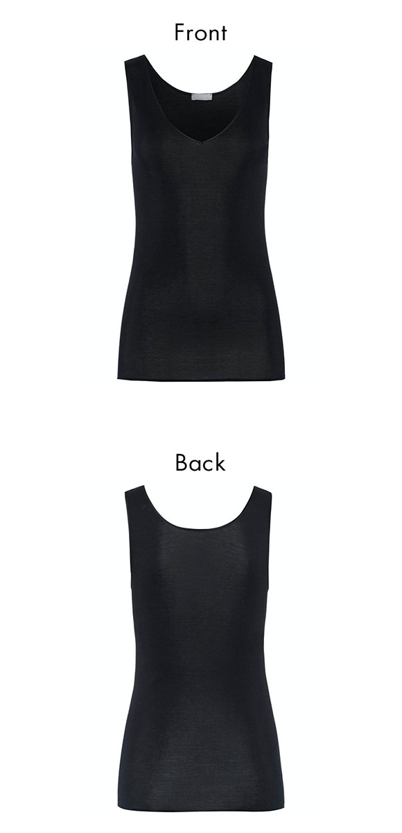 ハンロ コットン シームレス タンクトップ HANRO COTTON SEAMLESS Vネック インナー