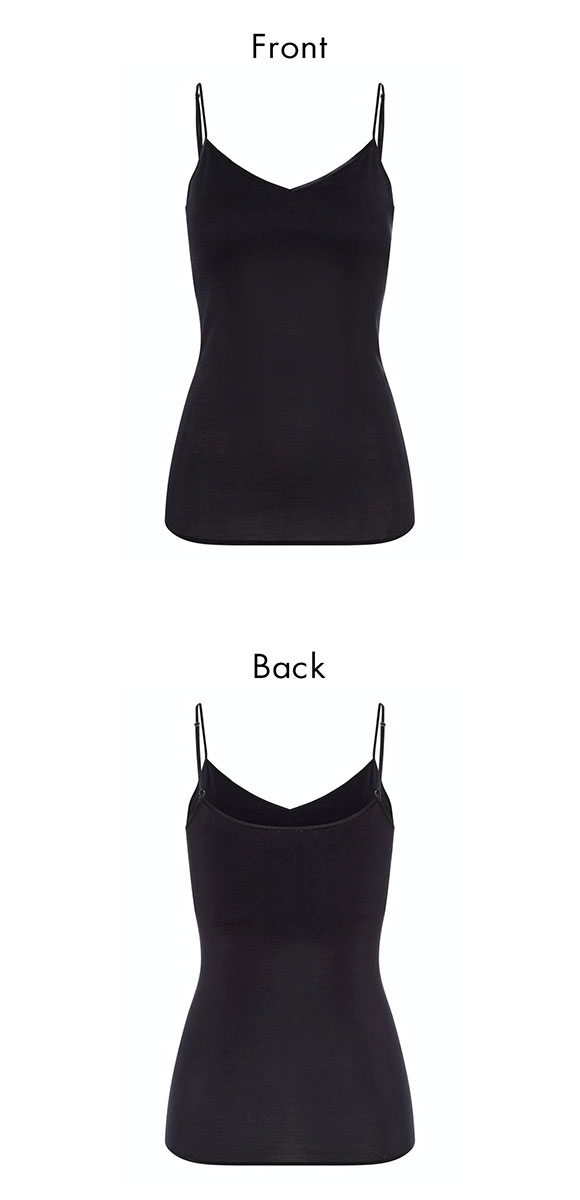 ハンロ コットン シームレス カップ付き キャミソール HANRO COTTON SEAMLESS Vネック インナー