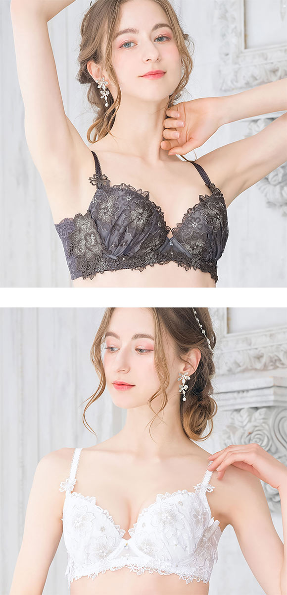 ドゥペルル クリスタル 脇高すっきりブラジャー GH 谷間 スムージング 凸凹 なめらか リフトアップ 大きいサイズ 脇肉 脇寄せ 盛り胸