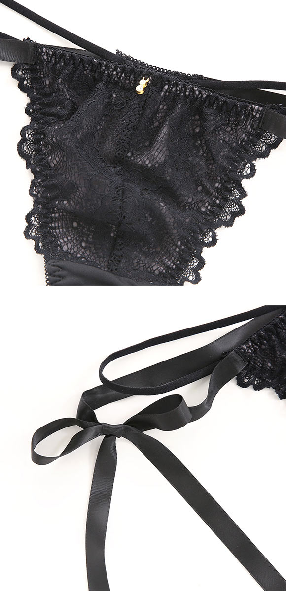 ドゥレリア マスカレード Tバックショーツ M サイドリボン ストリング タンガ ソング Doux rellia