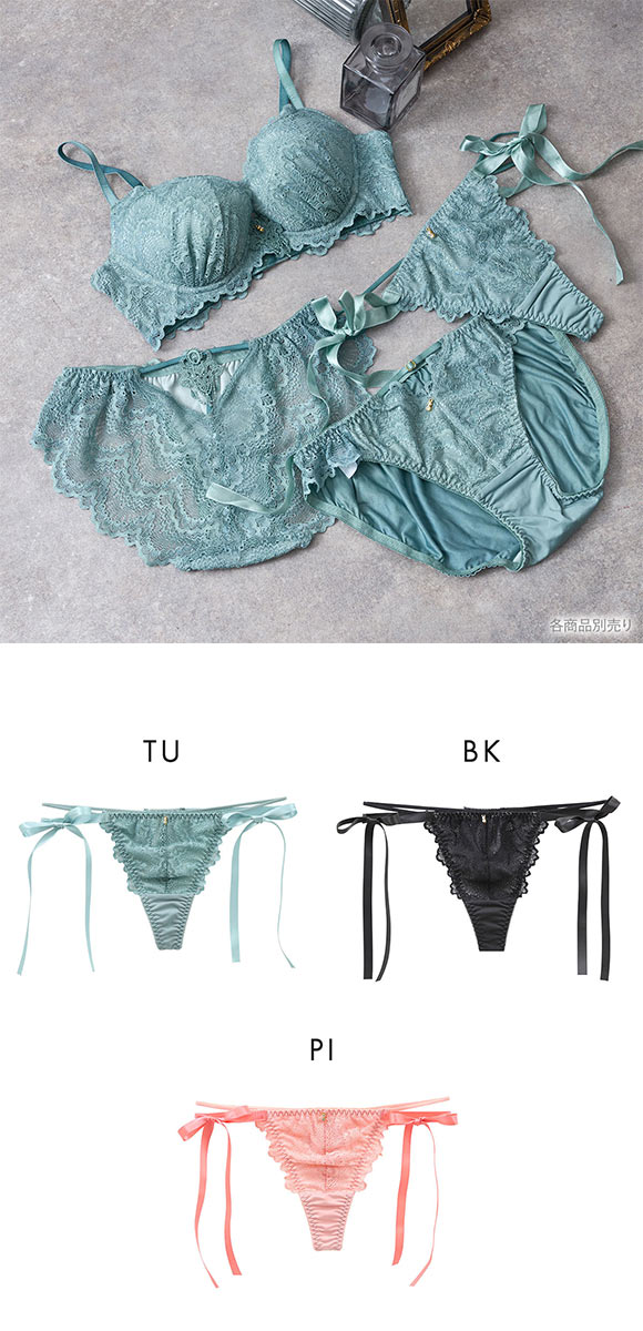 ドゥレリア マスカレード Tバックショーツ M サイドリボン ストリング タンガ ソング Doux rellia