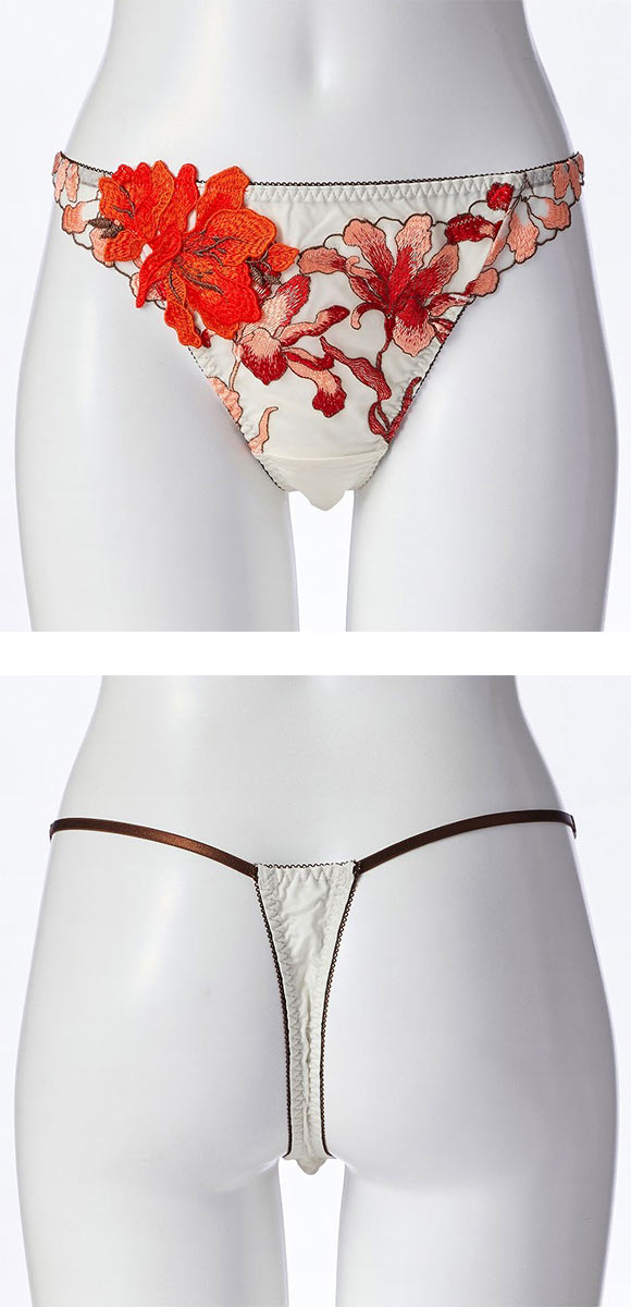 ドゥペルル ヴィクトリアシクラメン Tバックショーツ タンガ ソング ML DuePerle