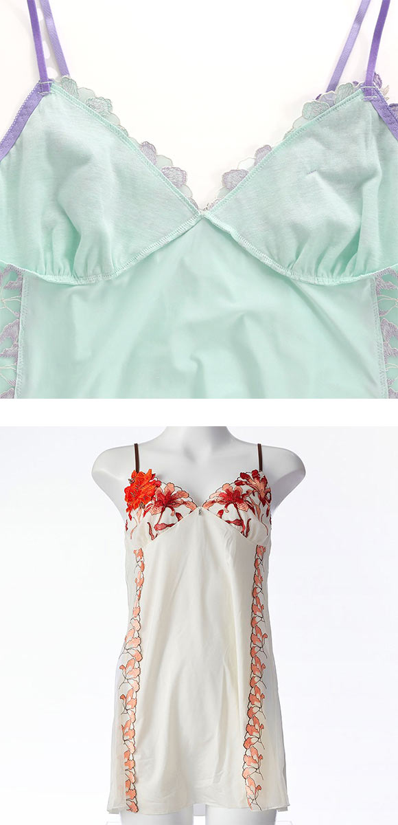 ドゥペルル ヴィクトリアシクラメン スリップ M-75 L-80 ランジェリー ロングキャミソール DuePerle