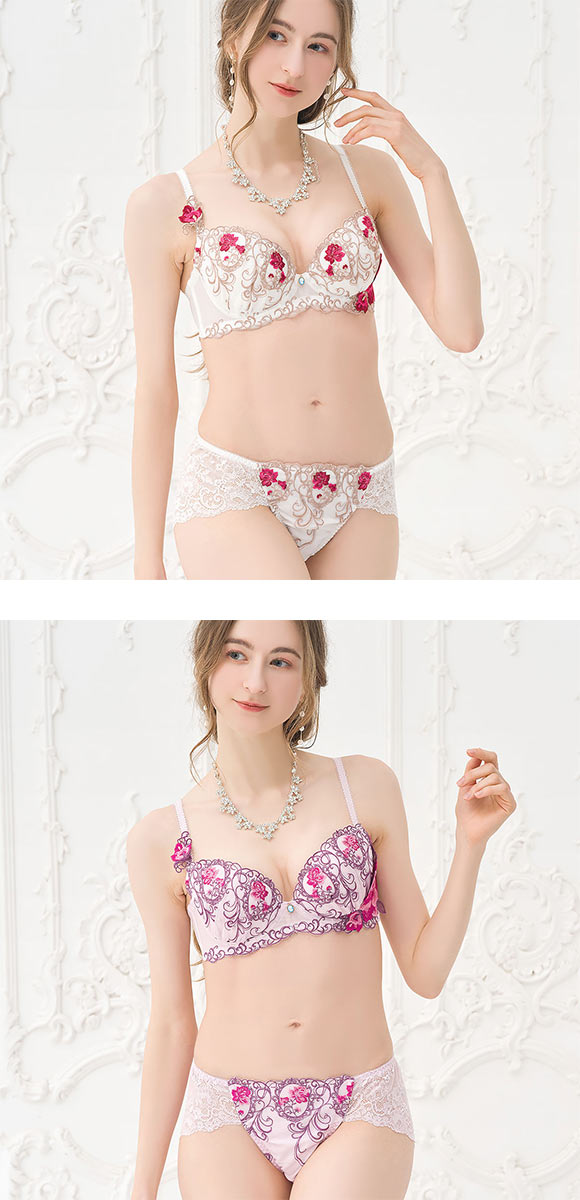 ドゥペルル DuePerle ブルーアゲートカメオ 総レースショーツ ML バックレースショーツ ひびきにくい 単品