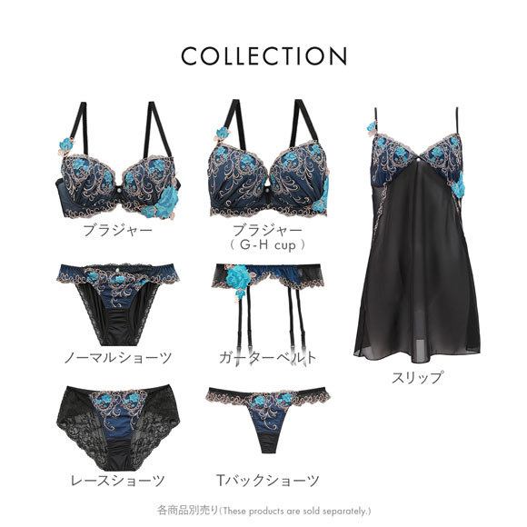 ドゥペルル DuePerle ブルーアゲートカメオ 総レースショーツ ML バックレースショーツ ひびきにくい 単品