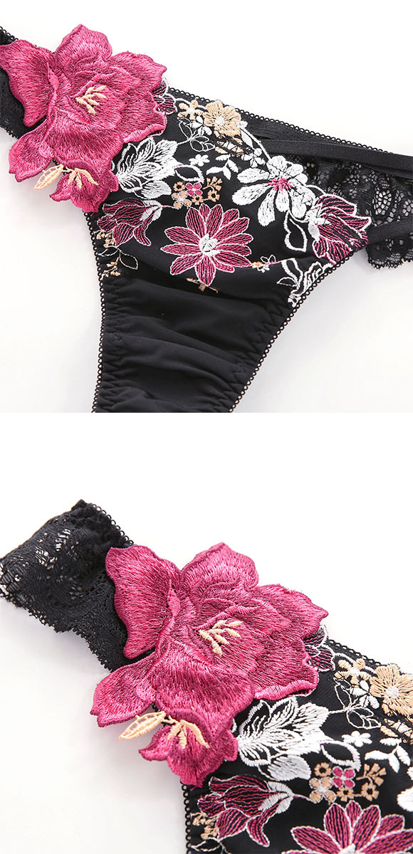 ドゥペルル チェリッシュ Tバックショーツ ML タンガ ソング 総レース バックレース ひびきにくい DuePerle