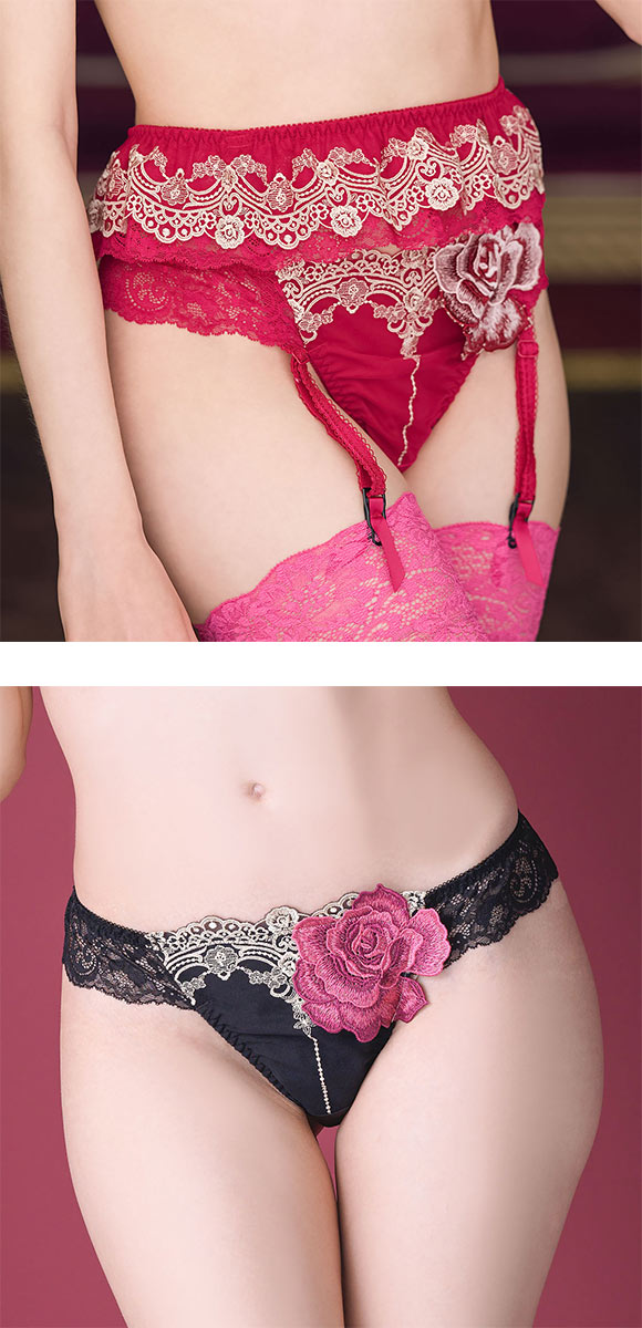 ドゥペルル ルージュ Tバックショーツ ML タンガ ソング バックレース DuePerle