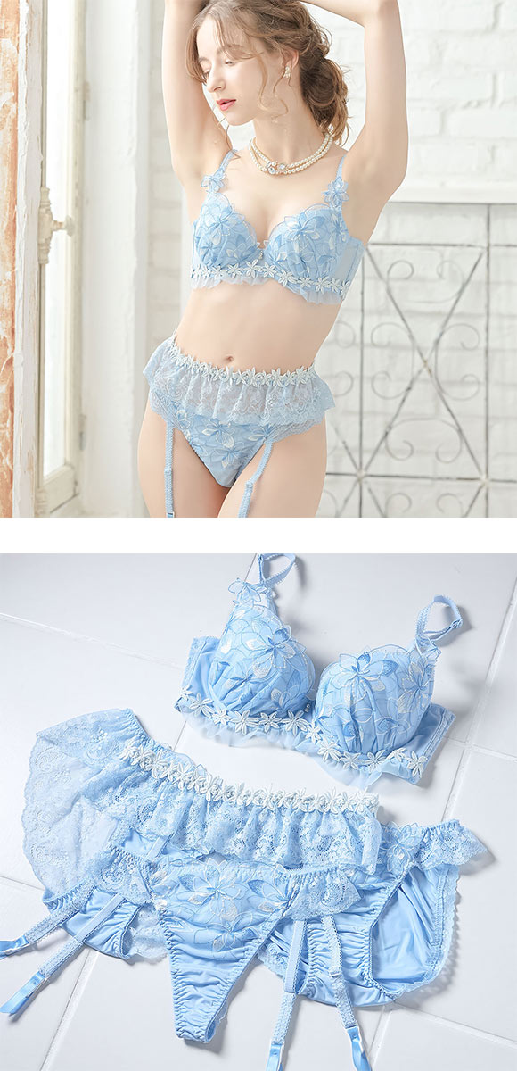 ドゥペルル フルールドゥ ガーターベルト ランジェリー DuePerle