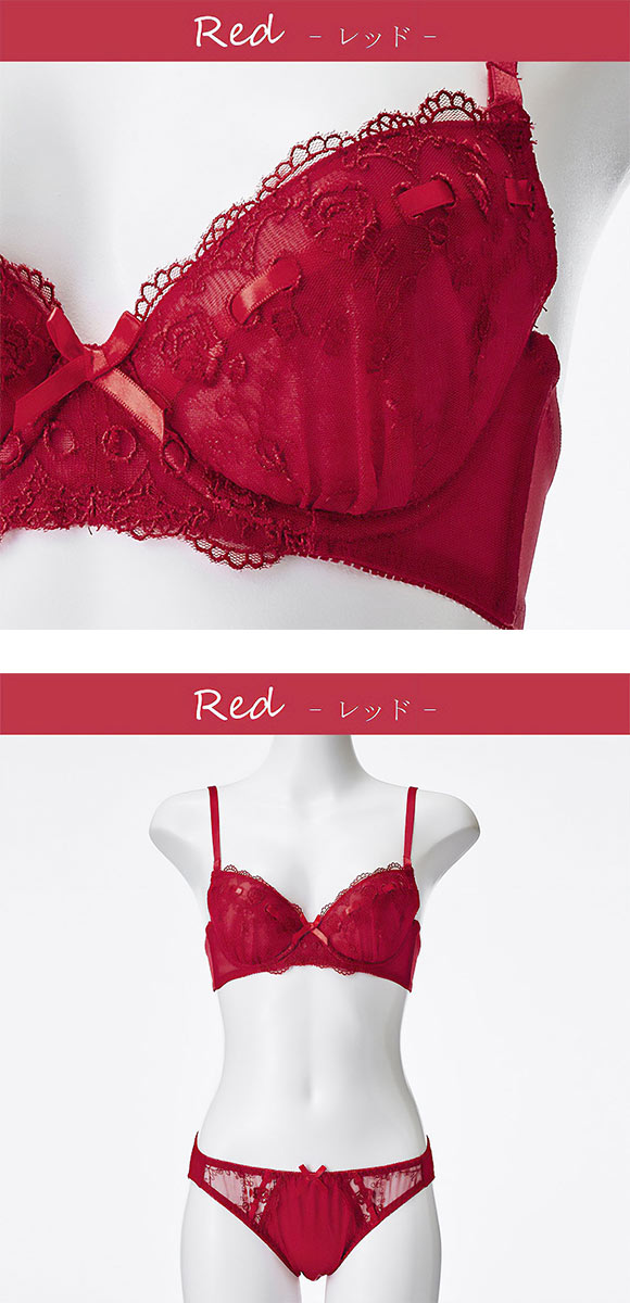 イーエスフェアリー プレゼントローズ ブラセット BCDEF Wパッド 大きいサイズ グラマーサイズ プチプラ ブラジャー ショーツ セット ES Fairy