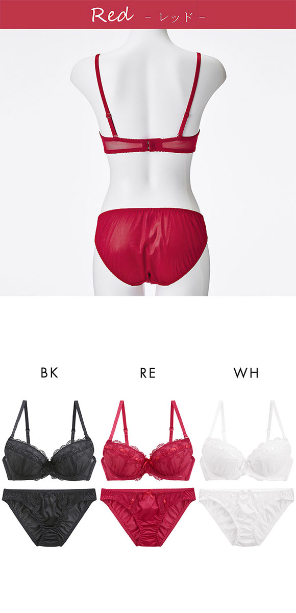 イーエスフェアリー プレゼントローズ ブラセット BCDEF Wパッド 大きいサイズ グラマーサイズ プチプラ ブラジャー ショーツ セット ES Fairy