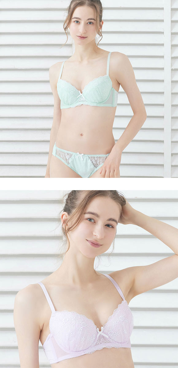 イーエスフェアリー ES Fairy ピュアリー ブラセット BCDEF ブラジャー ショーツ セット 大きいサイズ パッド 盛り プチプラ