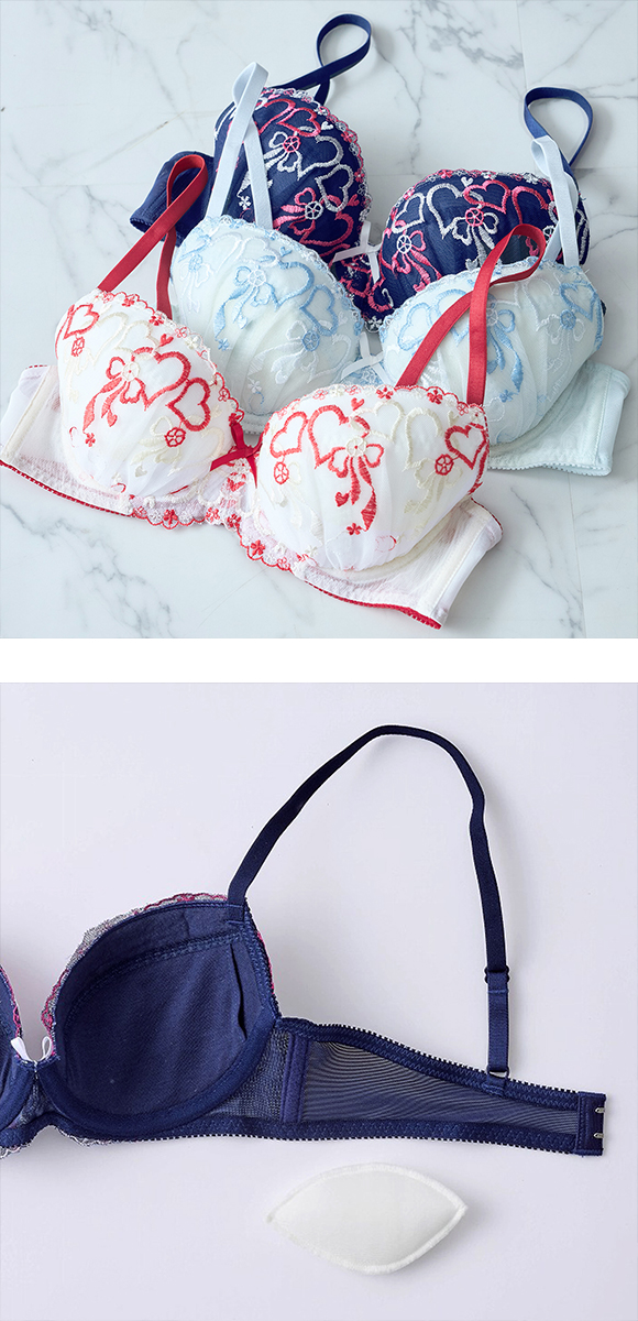 イーエスフェアリー ラブリーハートバルーン ブラセット BCDEF65-80 パッド 大きいサイズ ブラジャー ショーツ セット ES Fairy