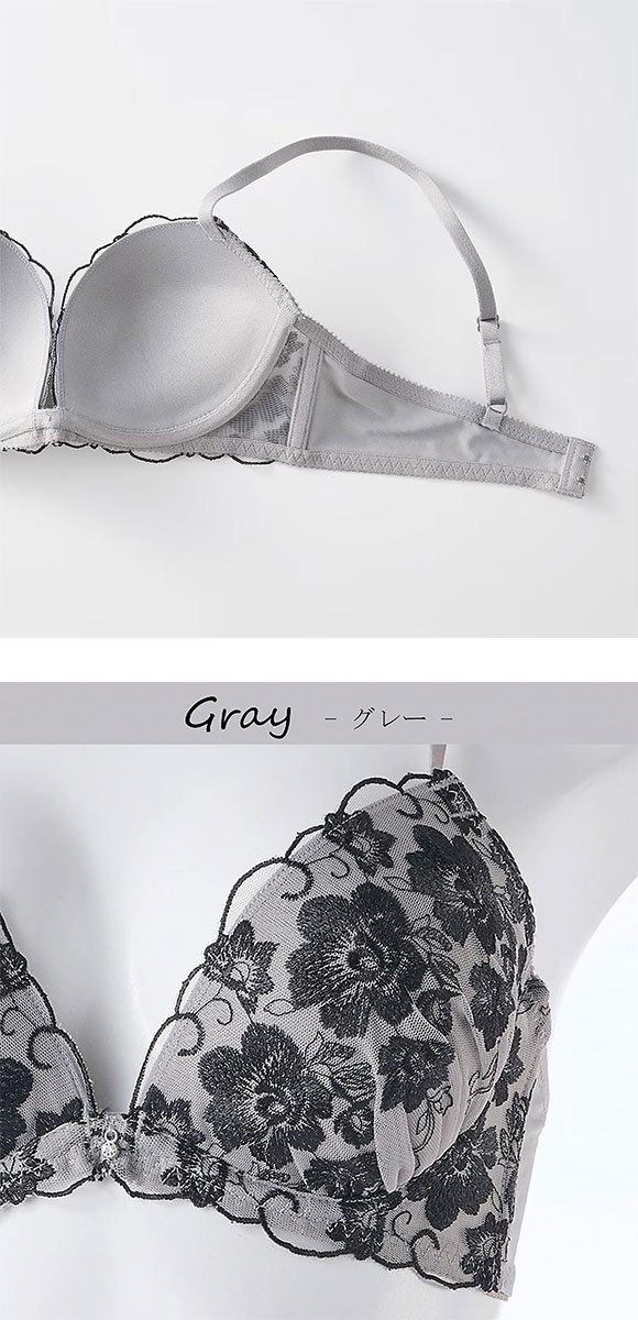 イーエスフェアリー リッチローズ ブラセット BCDEF65-80 盛り胸 谷間 大きいサイズ ブラジャー ショーツ セット ES Fairy