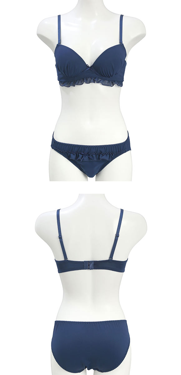 イーエスフェアリー モールドシフォン ブラセット BCDEF65-80 パッド 大きいサイズ ブラジャー ショーツ セット ES Fairy