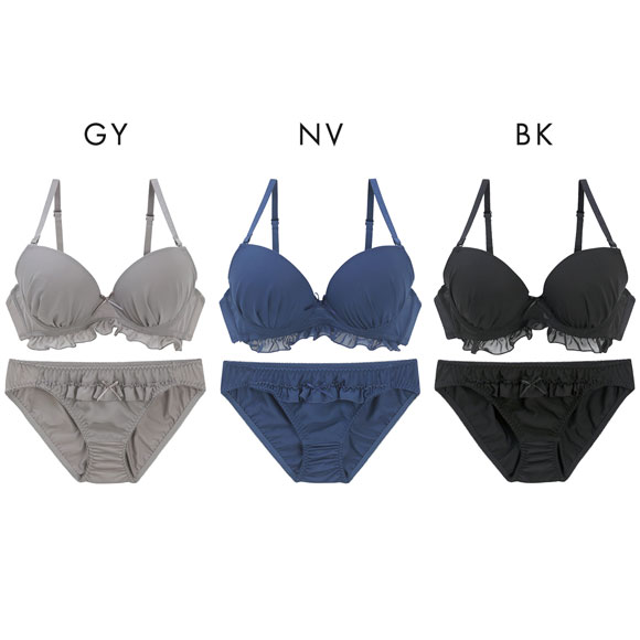 イーエスフェアリー モールドシフォン ブラセット BCDEF65-80 パッド 大きいサイズ ブラジャー ショーツ セット ES Fairy