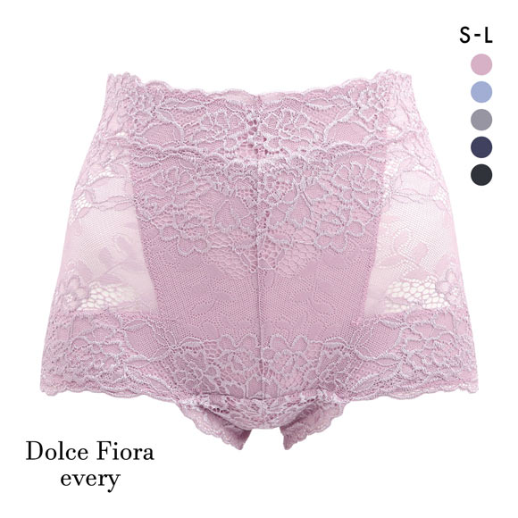 ドルチェフィオラエブリー 総レース ショートガードル S M L ショーツガードル 1枚ばき 着やせ 補正 ソフト 楽ちん Dolce Fiora every