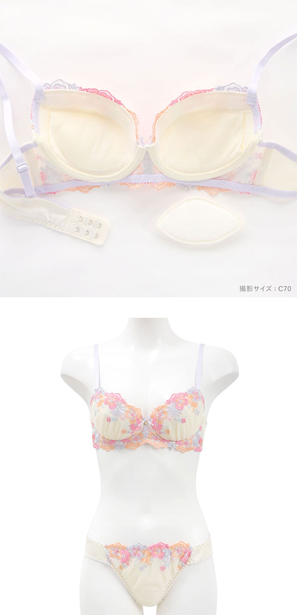 ドルチェフィオラ フルーティフラワー ブラセット BCDEF ソフトワイヤー やさしい ブラジャー ショーツ セット Dolce Fiora