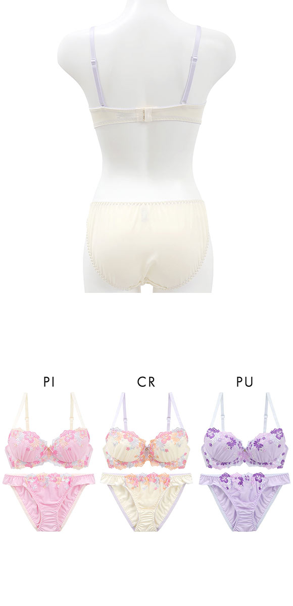 ドルチェフィオラ フルーティフラワー ブラセット BCDEF ソフトワイヤー やさしい ブラジャー ショーツ セット Dolce Fiora