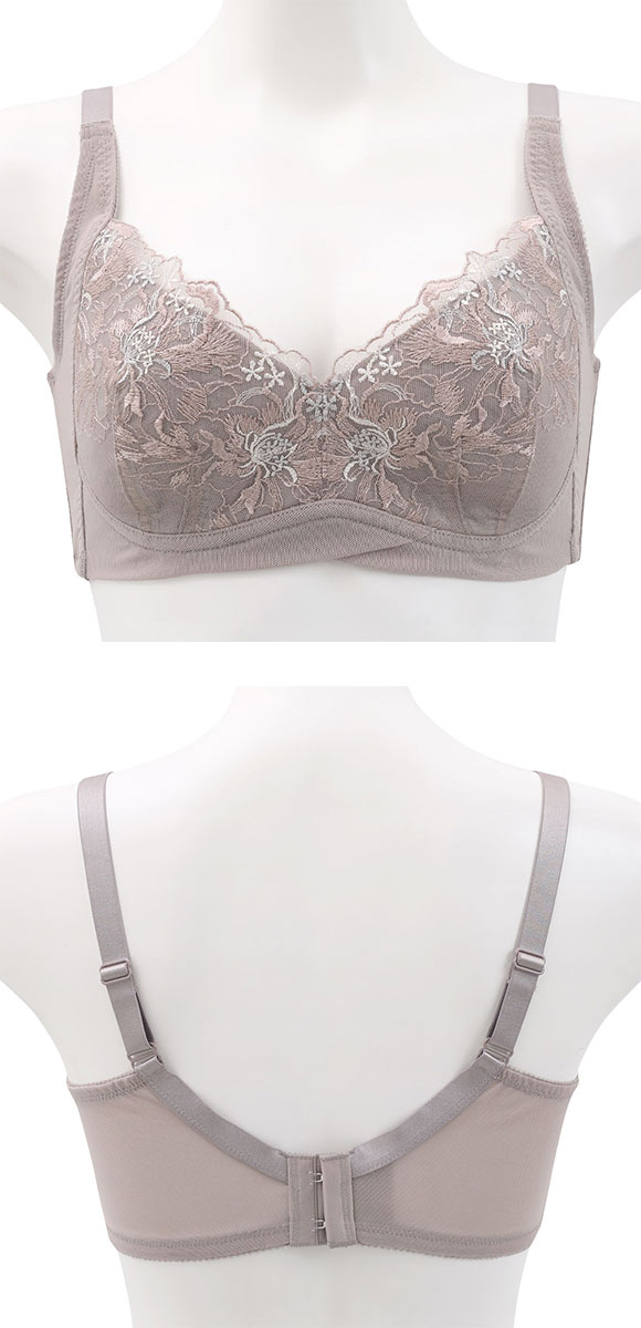 キレイ工房 脇肉すっきり ストレッチフルカップブラ ノンワイヤー BCDE 75-90 脇高 リフトアップ 背中すっきり 締め付けない 軽い