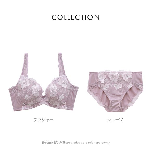 キレイ工房 美背中シルエットブラ ペアショーツ ノーマル ショーツ 花柄刺繍