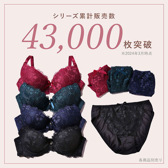 ソニアクラブ SONIA CLUB フラワーレース ブラジャー ショーツ セット EFG  総レース アンダー大きいサイズ