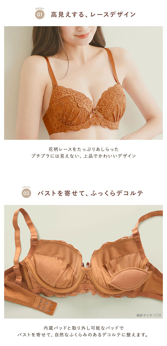 ソニアブラック SONIA black 花柄スカラップレース リボン ブラジャー ショーツ セット ABC 小さいサイズ