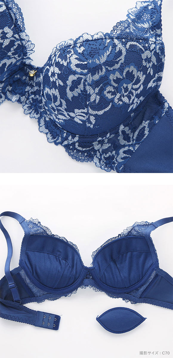 ソニアブラック ソフィア ブラジャー ショーツ セット BCDE Wパッド 盛り胸 谷間 大きいサイズ ブラセット SONIA BLACK