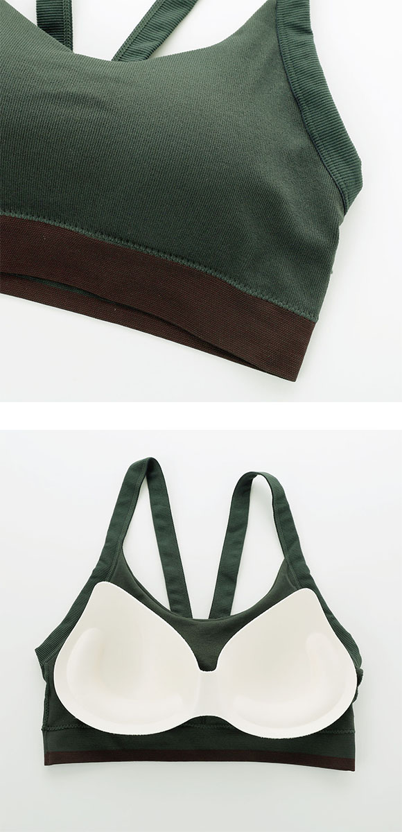 ポフ 成型丸編み ノンワイヤーブラジャー M L スポーツブラ おやすみブラ ナイトブラ リラックス ハーフトップ ワイヤレス ヨガ