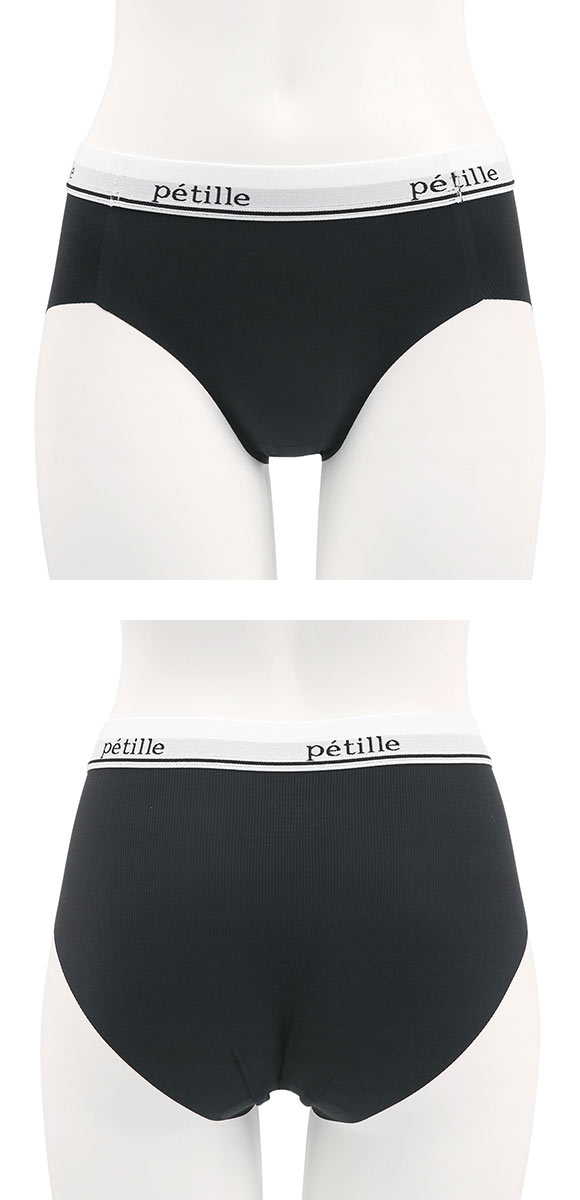 ポフ ロゴテープ スポーティブラ ペアノーマルショーツ M L LL スタンダード ひびきにくい なめらか