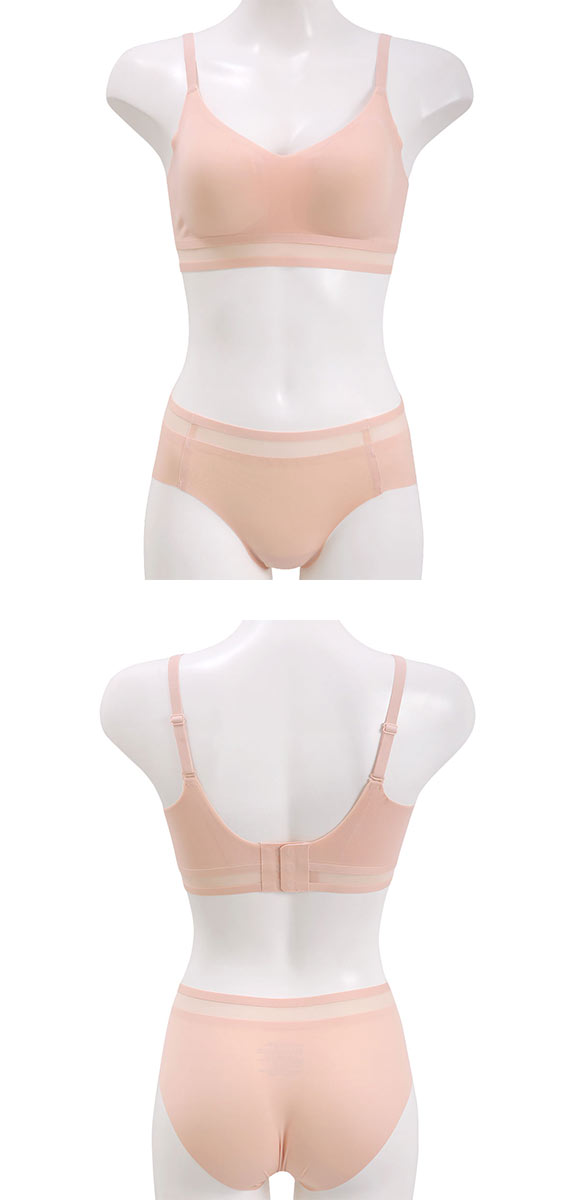 ポフ シアーチュール シームレス ノンワイヤーブラセット M L LL ふわもち Pofu ひびきにくい 脇高 快適 ナイトブラ 大きいサイズ