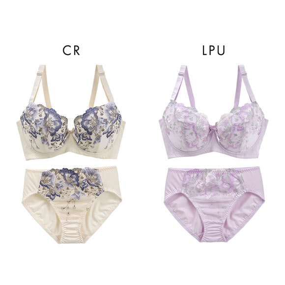 段差すっきり体験 ロイヤルピオニー グラマーブラセット DEF70-90 アンダー大きいサイズ ブラジャー ショーツ セット 脇肉 脇高 お得