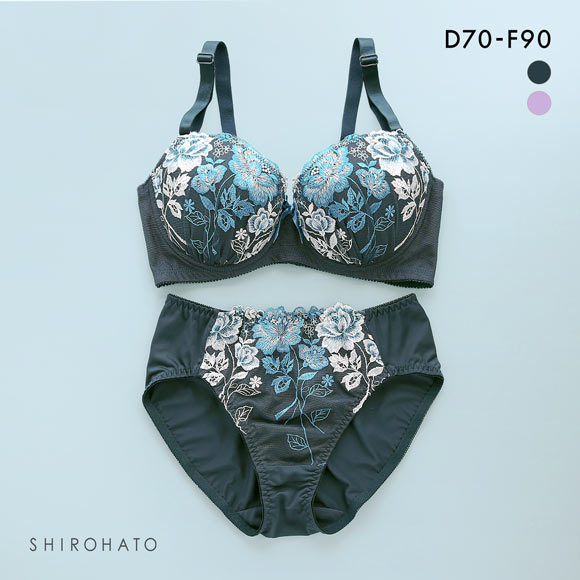 段差すっきり体験 ビューティローズ グラマーブラセット DEF70-90 アンダー大きいサイズ ブラジャー ショーツ セット 脇肉 脇高 お得