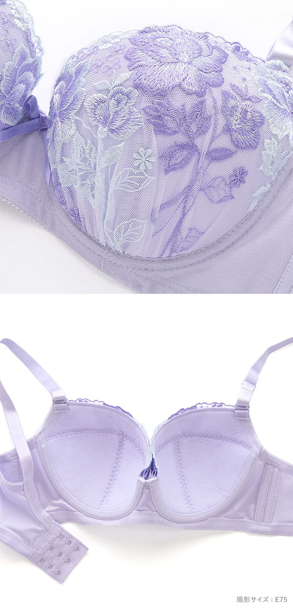 段差すっきり体験 ビューティローズ グラマーブラセット DEF70-90 アンダー大きいサイズ ブラジャー ショーツ セット 脇肉 脇高 お得