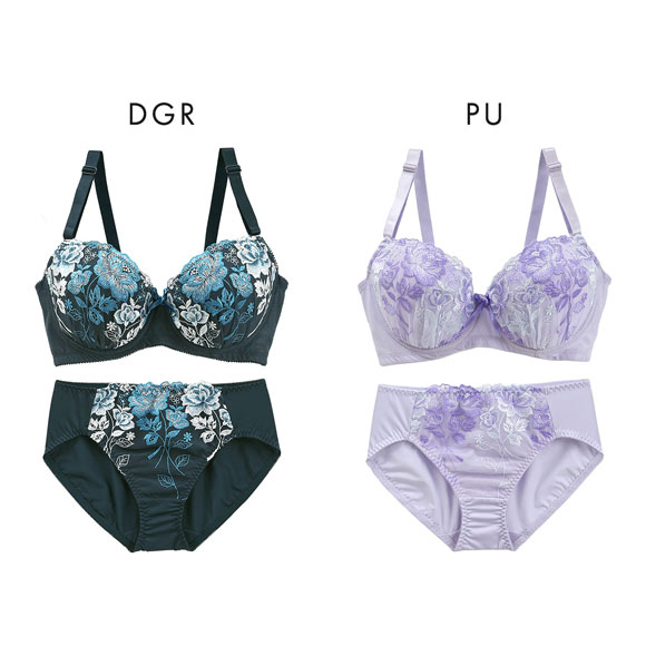 段差すっきり体験 ビューティローズ グラマーブラセット DEF70-90 アンダー大きいサイズ ブラジャー ショーツ セット 脇肉 脇高 お得