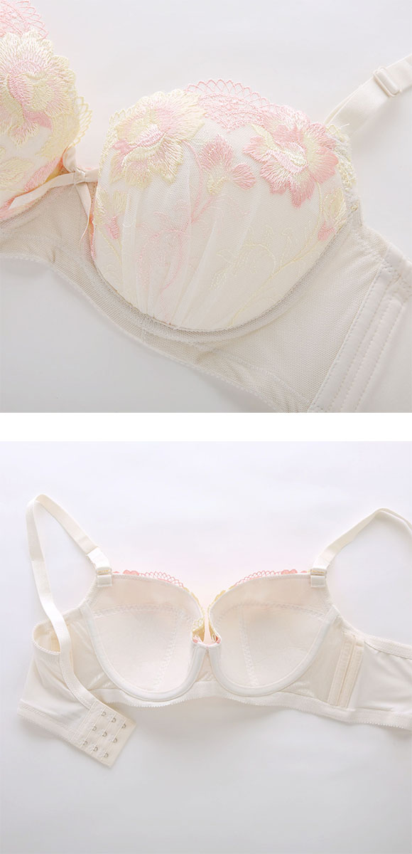 段差すっきり体験 クラシカルローズ グラマーブラセット DEF70-90 アンダアンダー大きいサイズ ブラジャー ショーツ セット