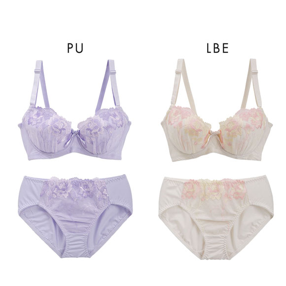 段差すっきり体験 クラシカルローズ グラマーブラセット DEF70-90 アンダアンダー大きいサイズ ブラジャー ショーツ セット