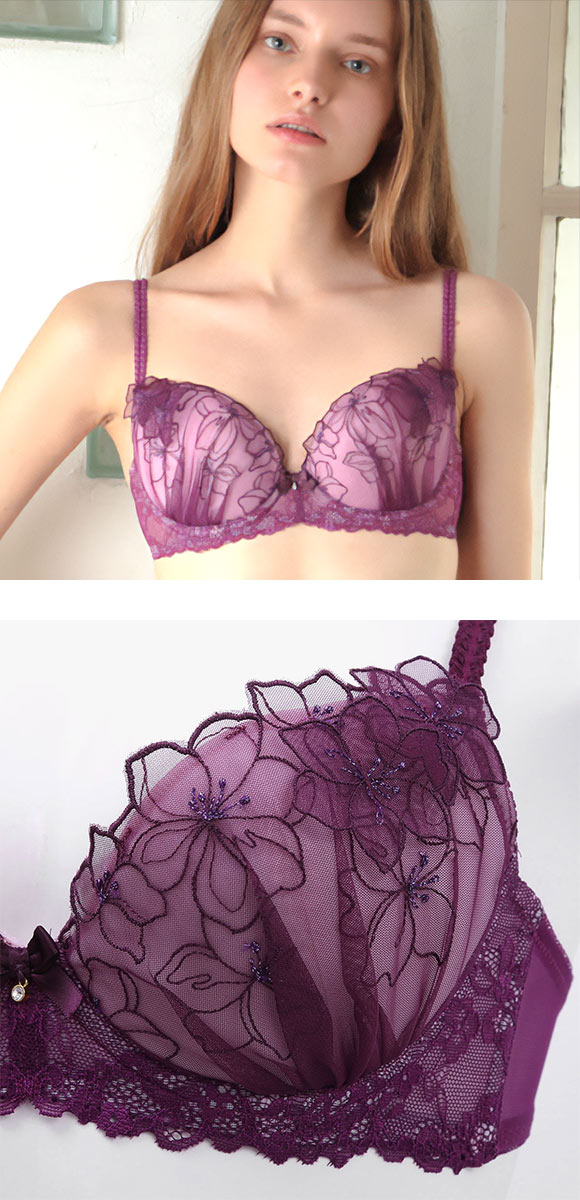 ナルエー NARUE ランジェリー アメール アップリケ ブラジャー DE 単品