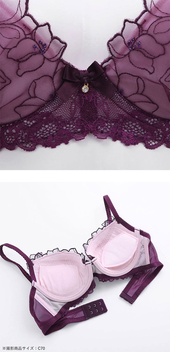 ナルエー NARUE ランジェリー アメール アップリケ ブラジャー DE 単品