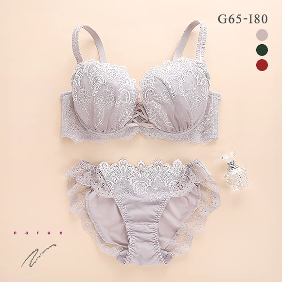 ナルエー NARUE ランジェリー セレナーデ ブラジャー ショーツ セット GHI 大きいサイズ グラマーサイズ