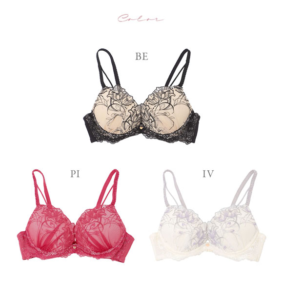 ナルエー NARUE ランジェリー アネーロ ブラジャー BC Lワイヤー 谷間ブラ 単品