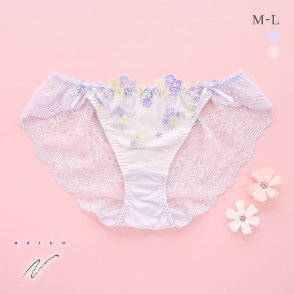 ナルエー ランジェリー ラプンフルール 総レース ショーツ M L スタンダード バックレース NARUE