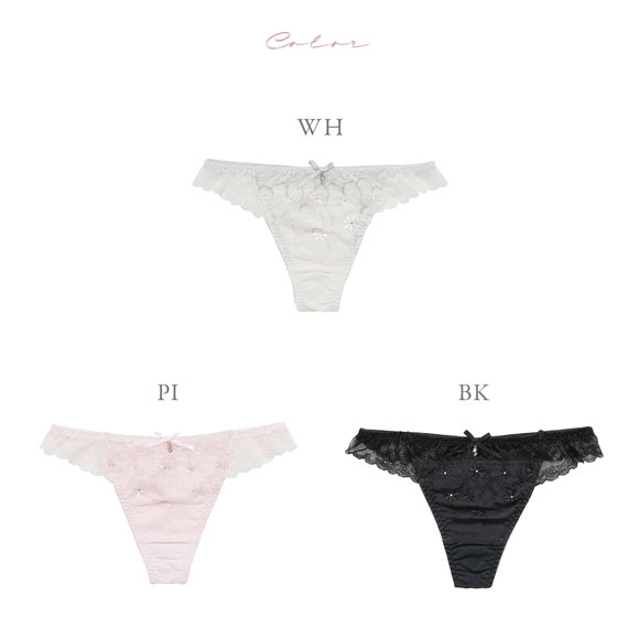 ナルエー ランジェリー コレット ショーツ Tバック 総レース バックレース NARUE