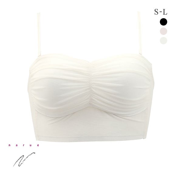ナルエー ランジェリー チュール チューブトップ カップ付き ノンワイヤー ストラップレス