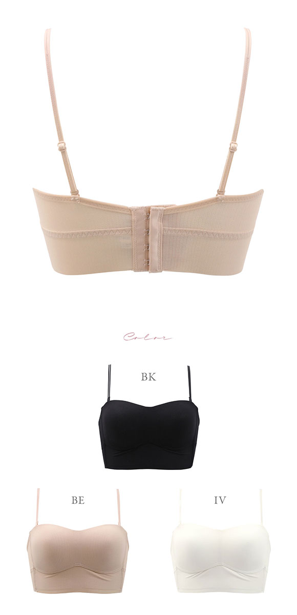 ナルエー ランジェリー チューブトップ カップ付き ノンワイヤー ストラップレス